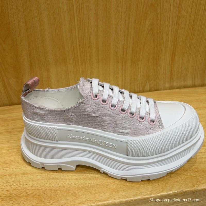 Alexander McQueen Spring Summer 2025 Blue Woven Platform Sneakers - AS00300