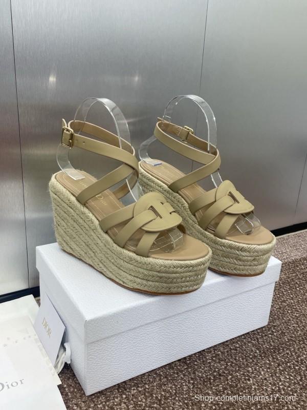 Dior D-Club Jelly Color Hollow Layered Cross Strap Platform High Heel Women's Shoes - KFY00290