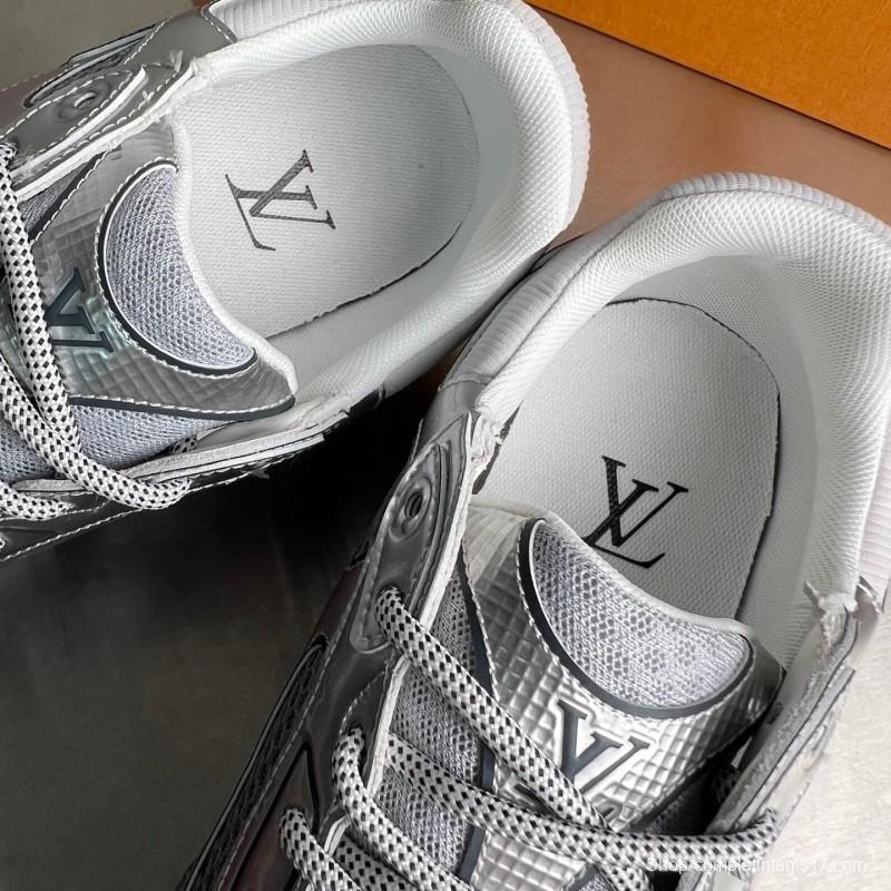 L v Olympia Round Toe Lace-Up Low Top Casual Lifestyle Shoes - YC