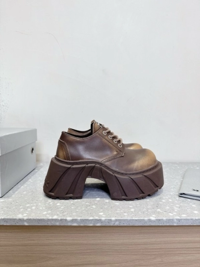 Smfk 2025 SS Collection Platform Derby Shoes with Thick Sole - LY00260