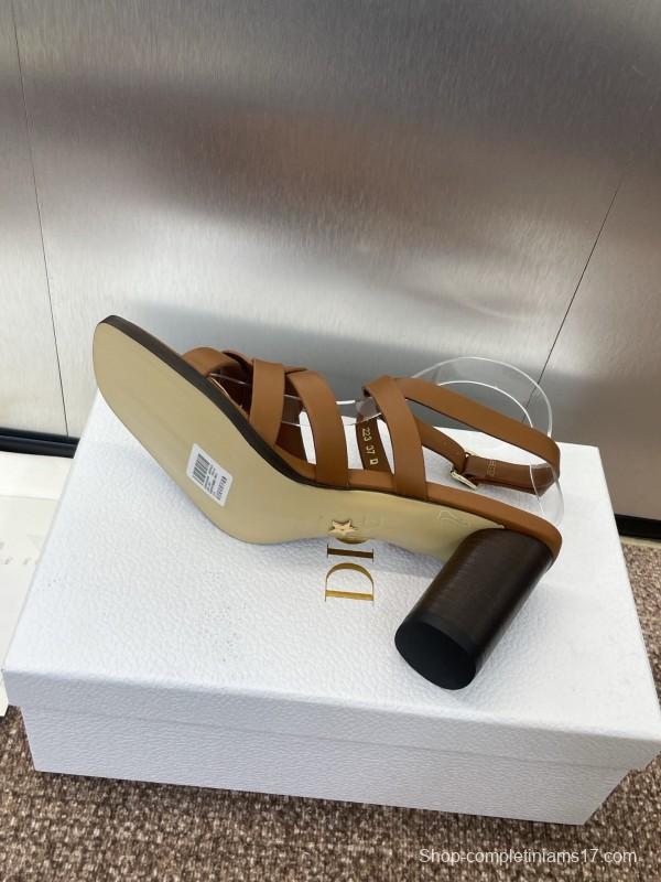 Dior D-Club Jelly Color Hollow Layered Cross Strap High Heel Women Shoes - KFY00290