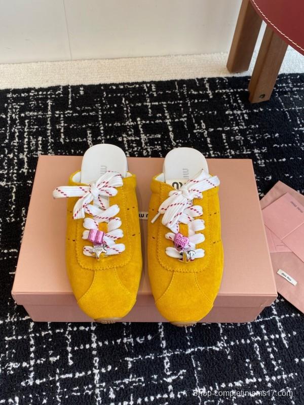 MiuMiu Slip-On Lazy Shoes Deacon Casual Half-Drag - KFY00295