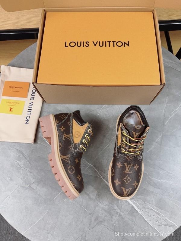 Timberland LV Monogram Waterproof Suede Leather 6-Inch Boots - LY00370