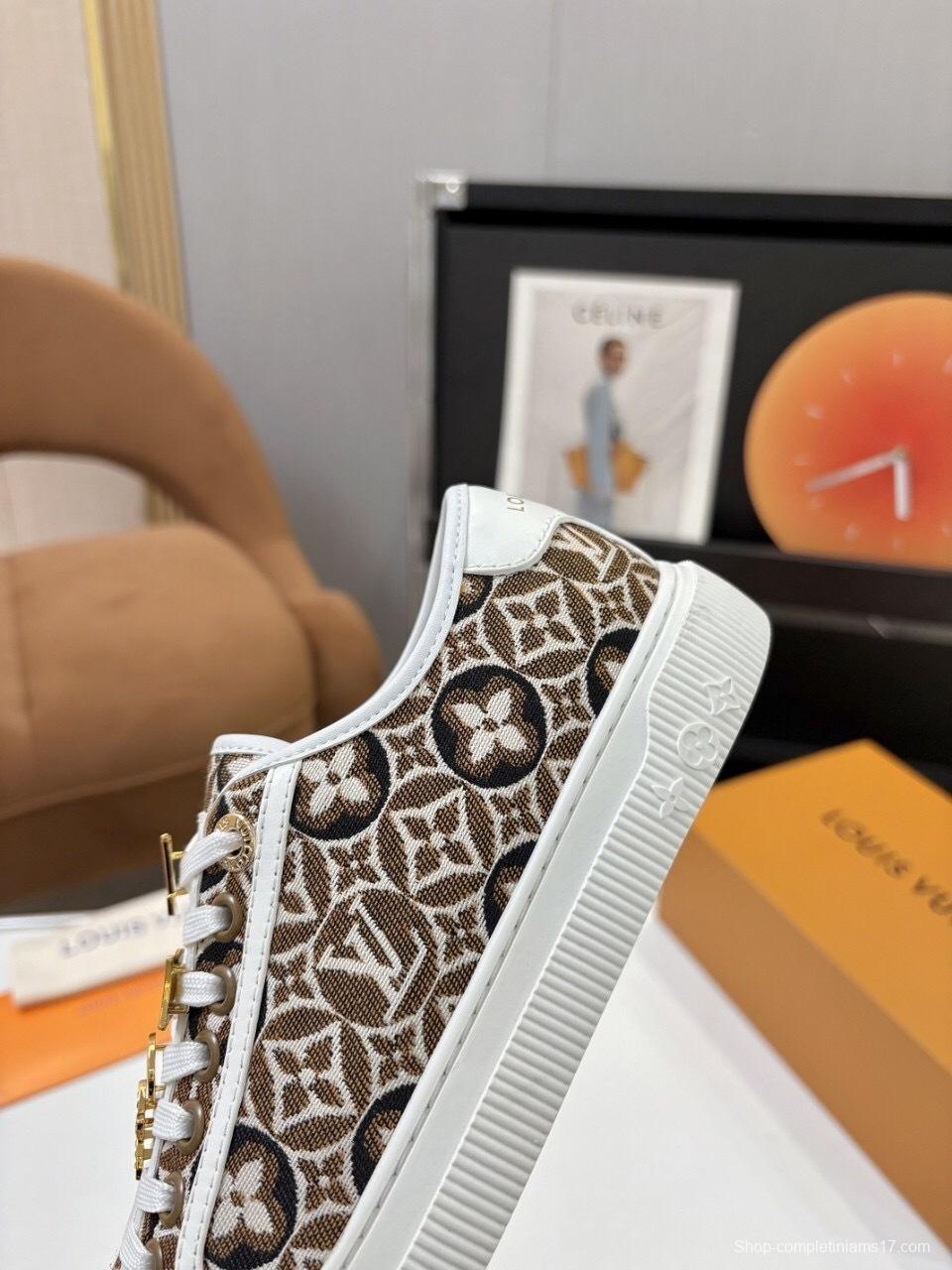 Louis Vuitton Lagoon Series Thick Sole Denim Monogram Skate Sneakers - AS00300