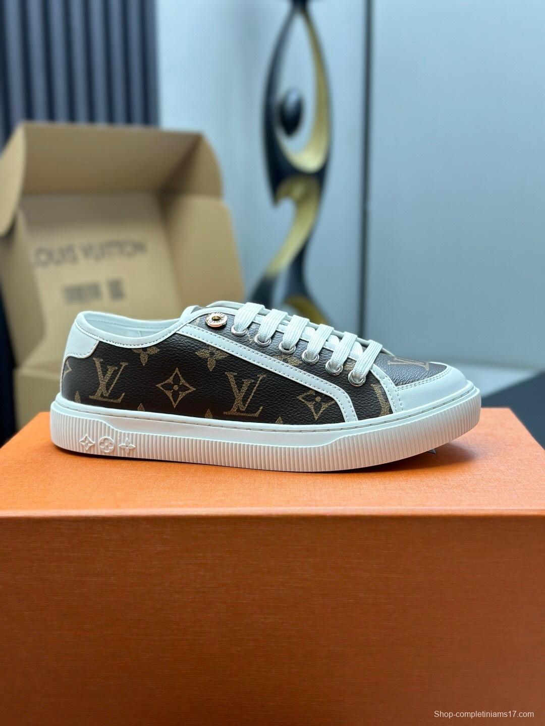 Louis Vuitton Time Out Series Animal Print Casual White Sneakers - AS00260