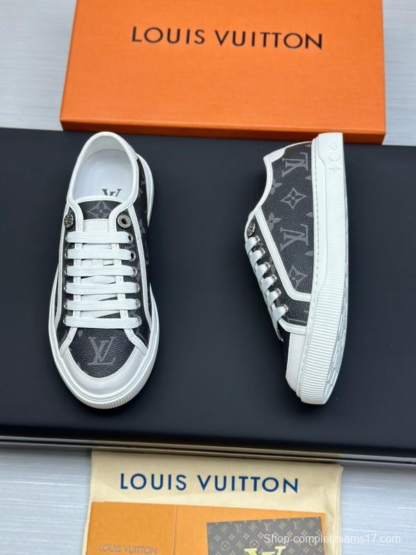 Louis Vuitton Time Out Series Animal Print Casual White Sneakers - AS00260