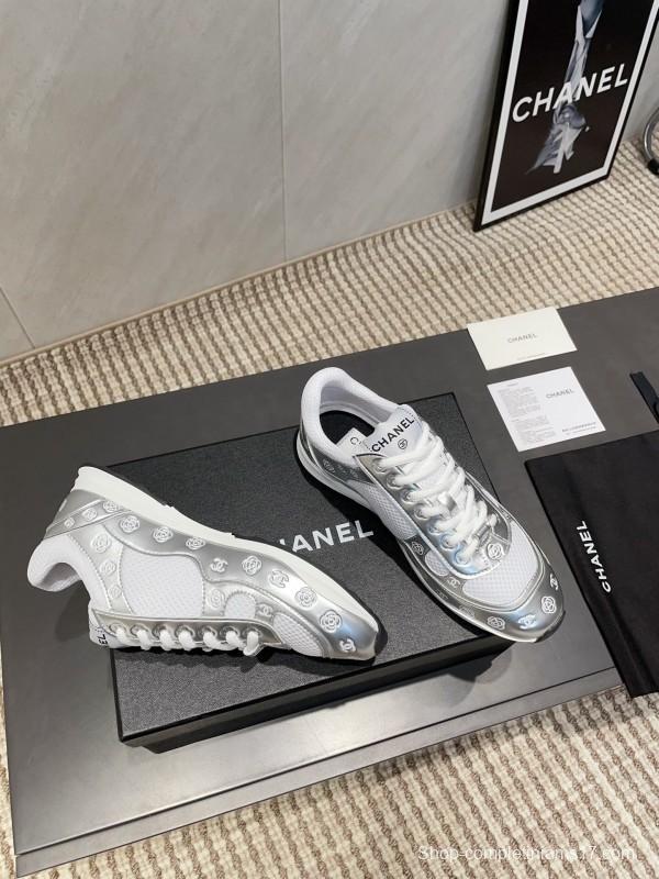Chanel Silver Horn King II Casual Series Sports Shoes - KFY00330