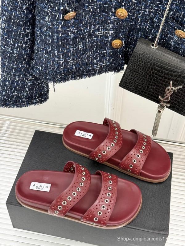 Alaia 2025 SS Hollow-Out Casual Sandals - KFY00260