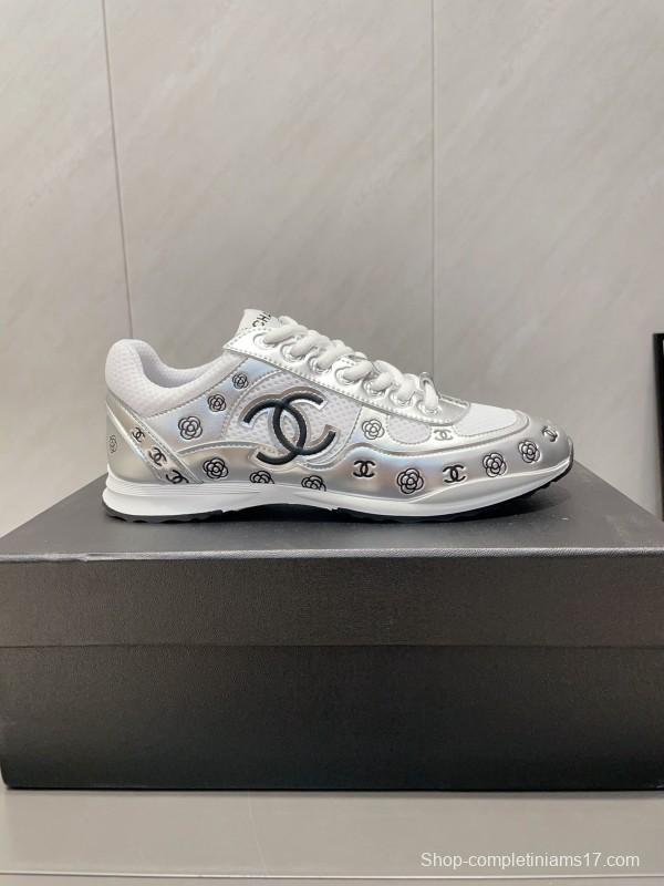 Chanel Silver Horn King II Casual Series Sneakers - KFY00330