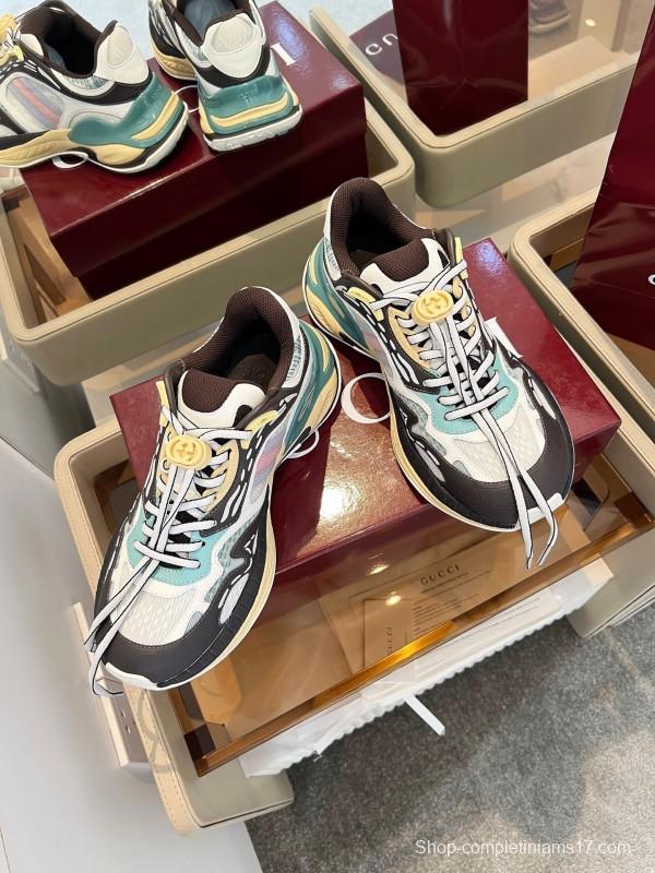 Gucci 2025 SS Collection 2.0 Sneakers with Reflective Stripes and Retro Design - AS00450