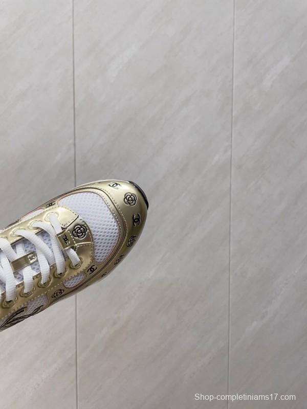 Chanel Silver Horn King II Casual Series Sneakers - KFY00330