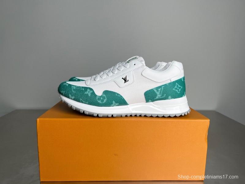 Louis Vuitton Run Away Leather Round Toe Lace-Up Low Top Casual Shoes - YC