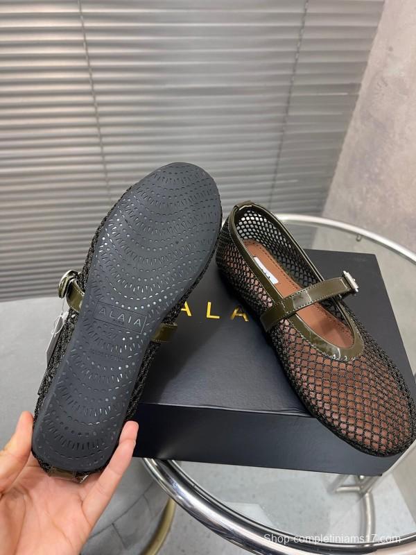 ALAIA 2025/SS New Color Mesh Flat Sandals Slippers - KFY00270