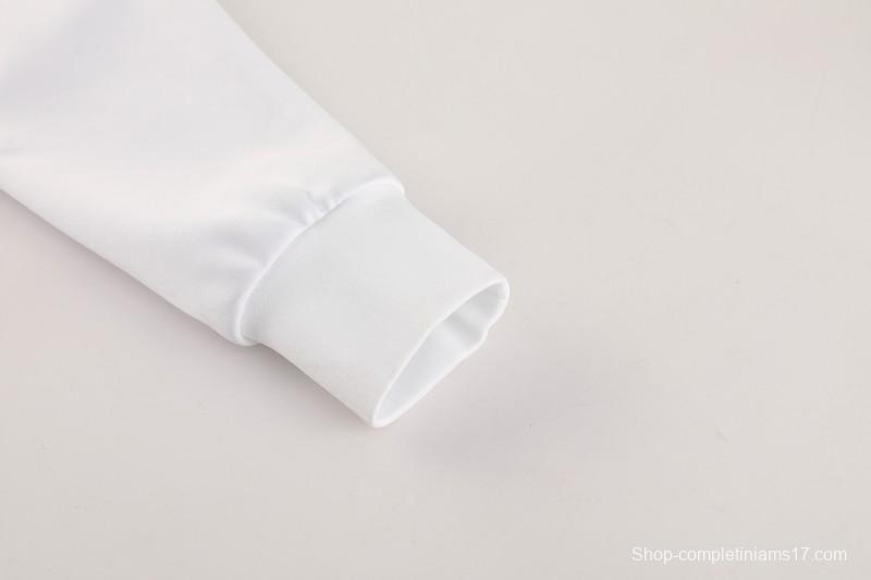 25/26 Napoli White Full Zipper Jacket+Long Pants