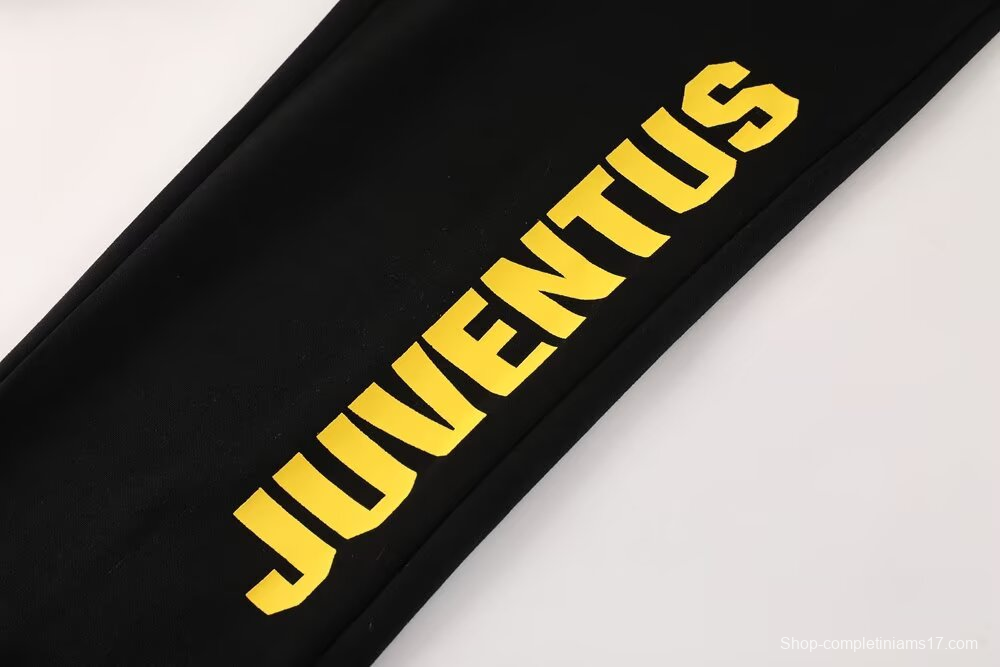 25/26 Juventus Black Sweatshirt Full Zipper Jacket+Long Pants