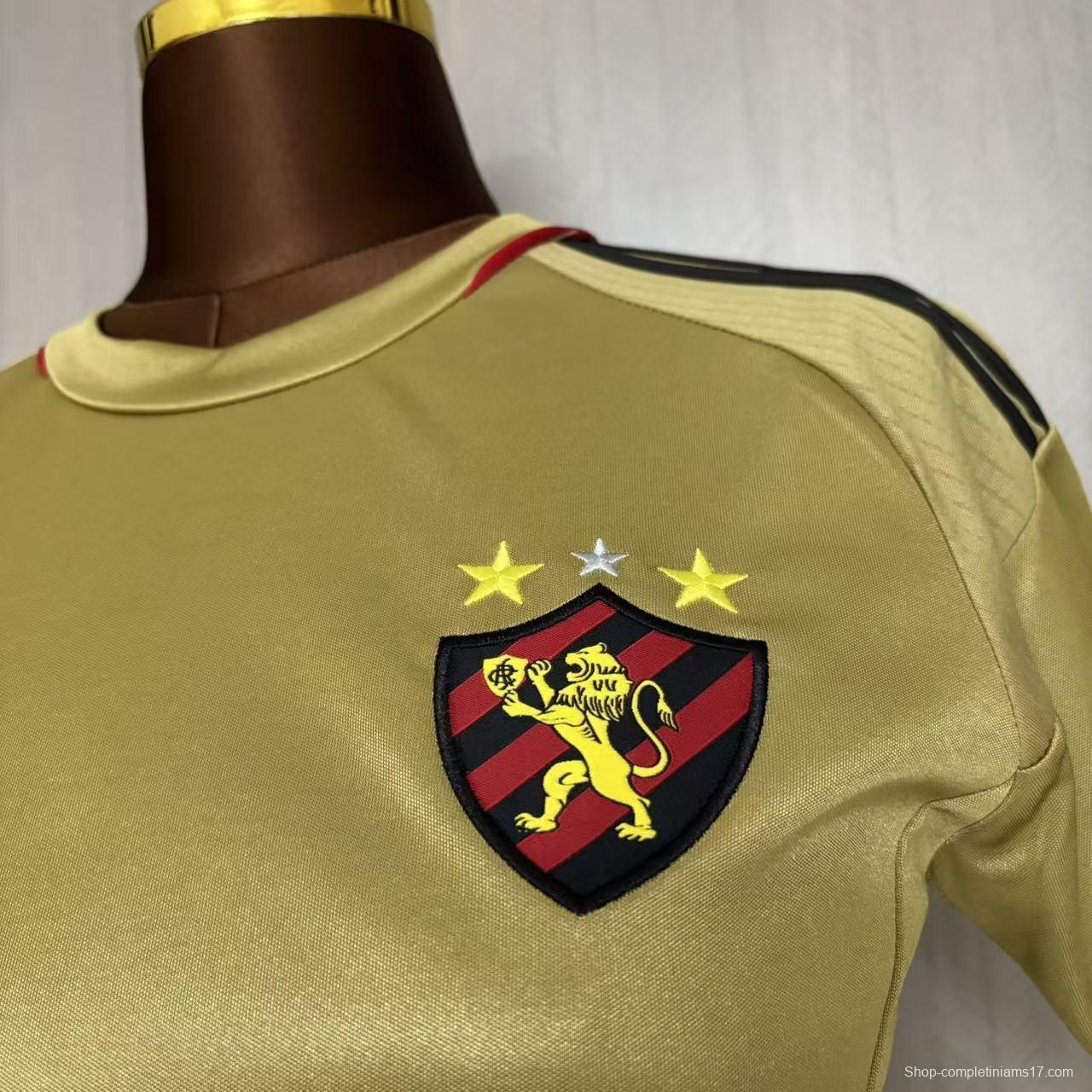 2016 Women Retro Recife Sports Gold Jersey