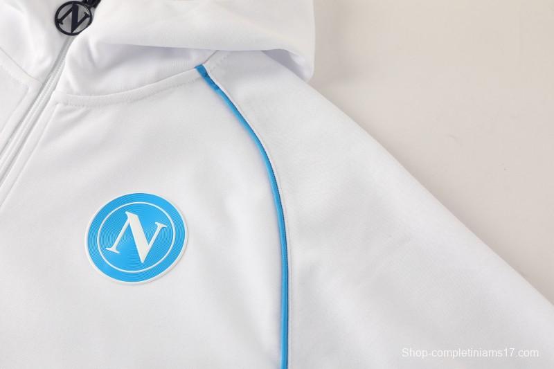 25/26 Napoli  White  Full zipper Jacket Tracksuit+ long pants