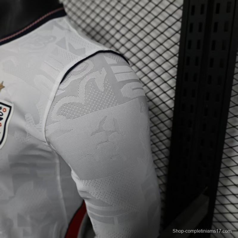 25/26 Player Version  England Home Long Sleeve Jersey