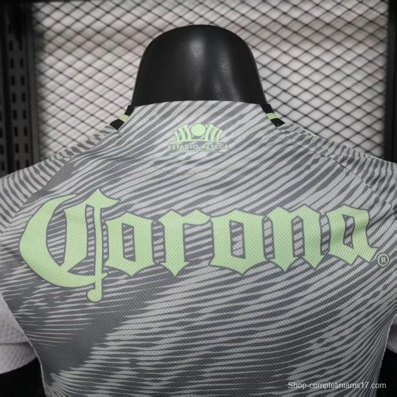 25/26 Player Version  Club América Third Gray Neon Green Jersey