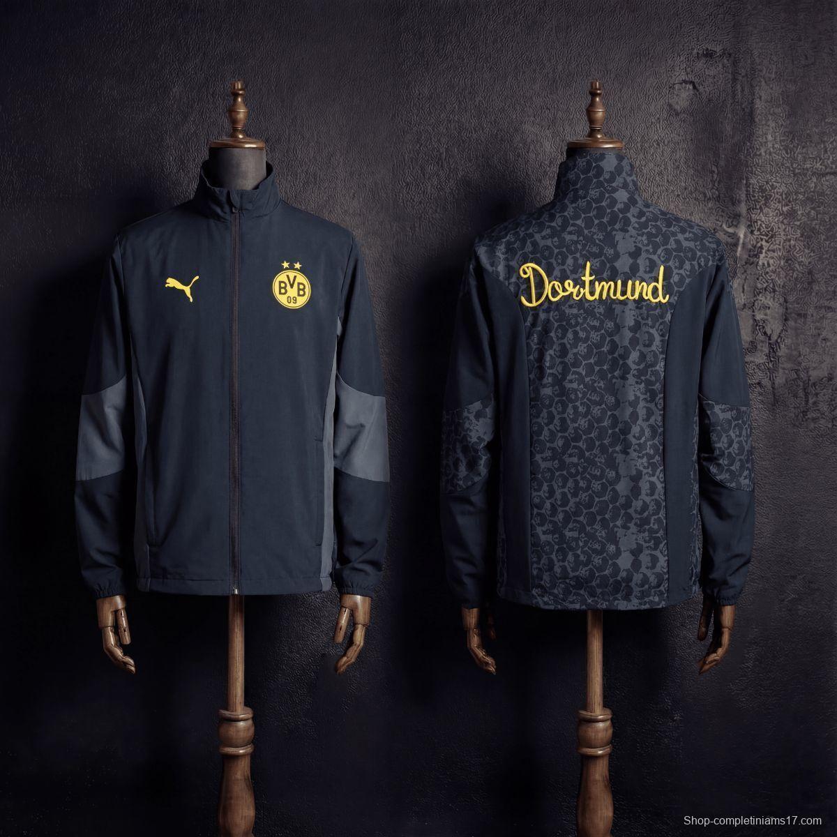 2026 Dortmund Black Reversible Jacket Windbreaker