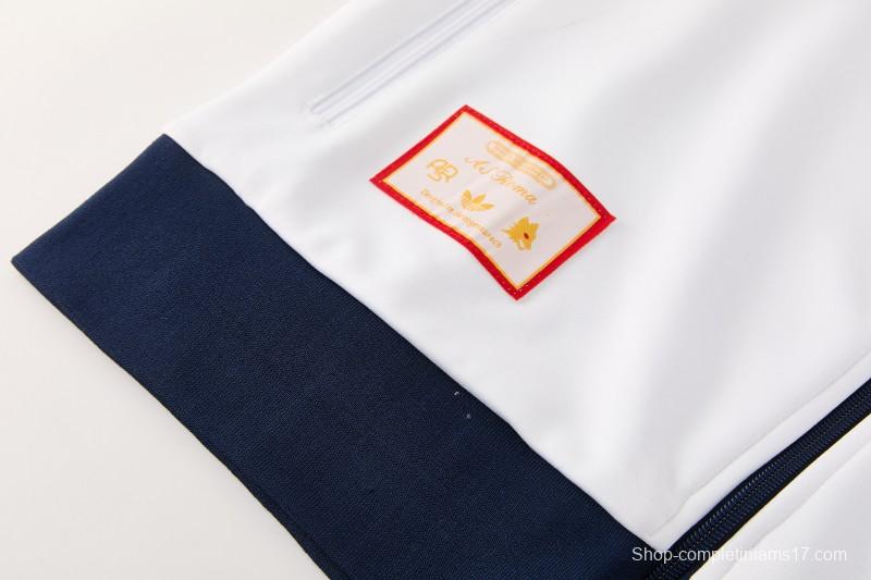 25/26 Roma White Full Zipper Jacket + Long Pants