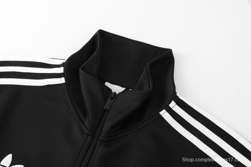2026 Adidas Black Full Zipper Jacket + Long Pants