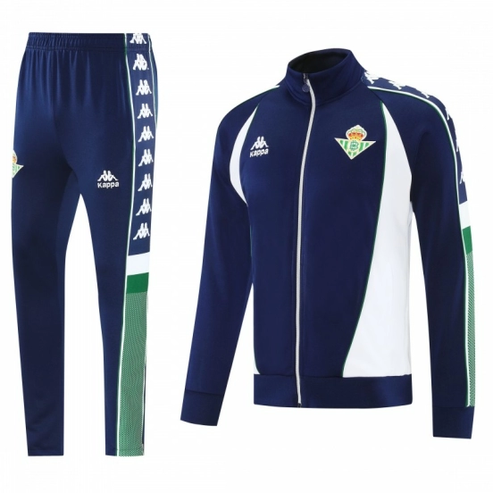 26/27 Real Betis x Kappa Navy Blue  Full Zipper Jacket Tracksuit + Long Pants