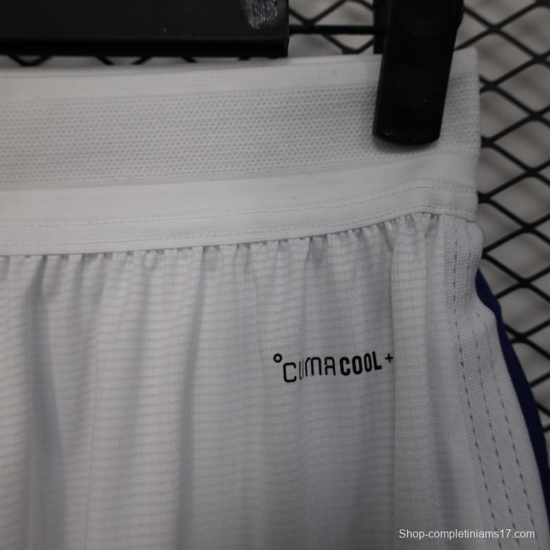 2026 Player Version Japan White with Navy Blue Stripes Shorts