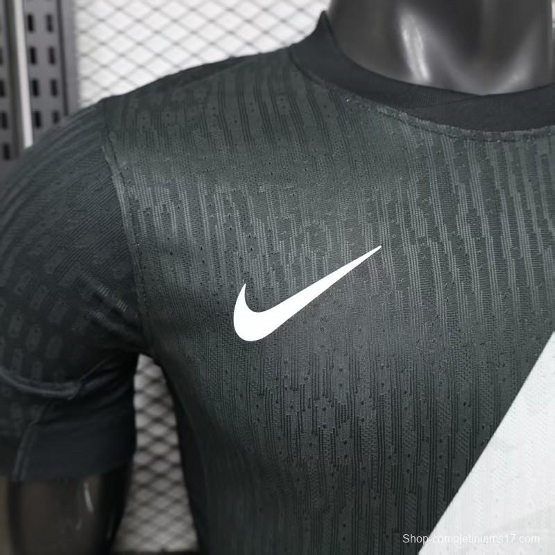 Player Version 26/27 Vasco da Gama Home Black with White Diagonal Sash Jersey