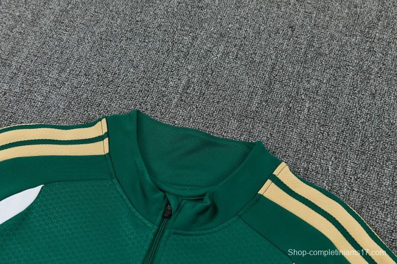 26/27 Italy Green Half Zipper Jacket Tracksuit + Long Pants