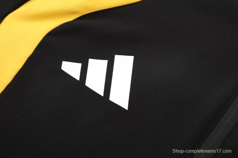 26/27 Germany Black Full Zipper Jacket Tracksuit + Long Pants