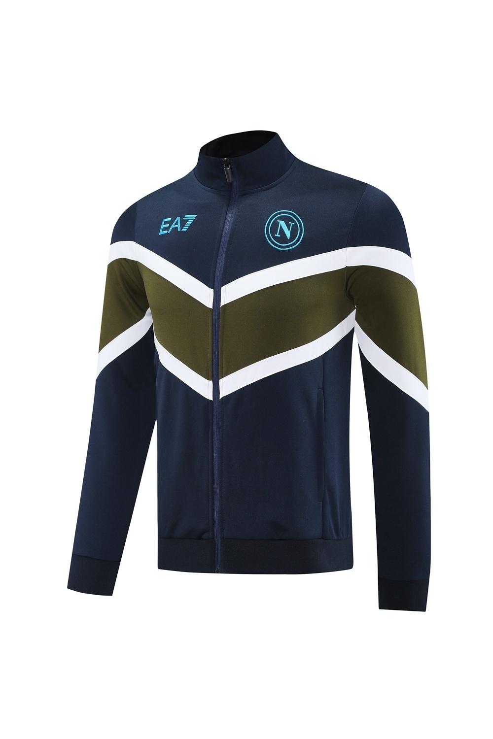 26/27 Napoli Navy Blue  Full Zipper Jacket Tracksuit + Long Pants