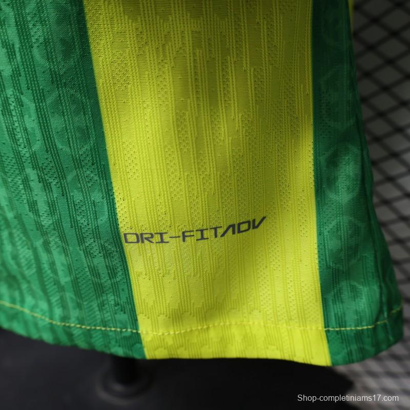 Player Version 2026 Brazil Yellow & Green Vertical Stripe Special Edition Jersey