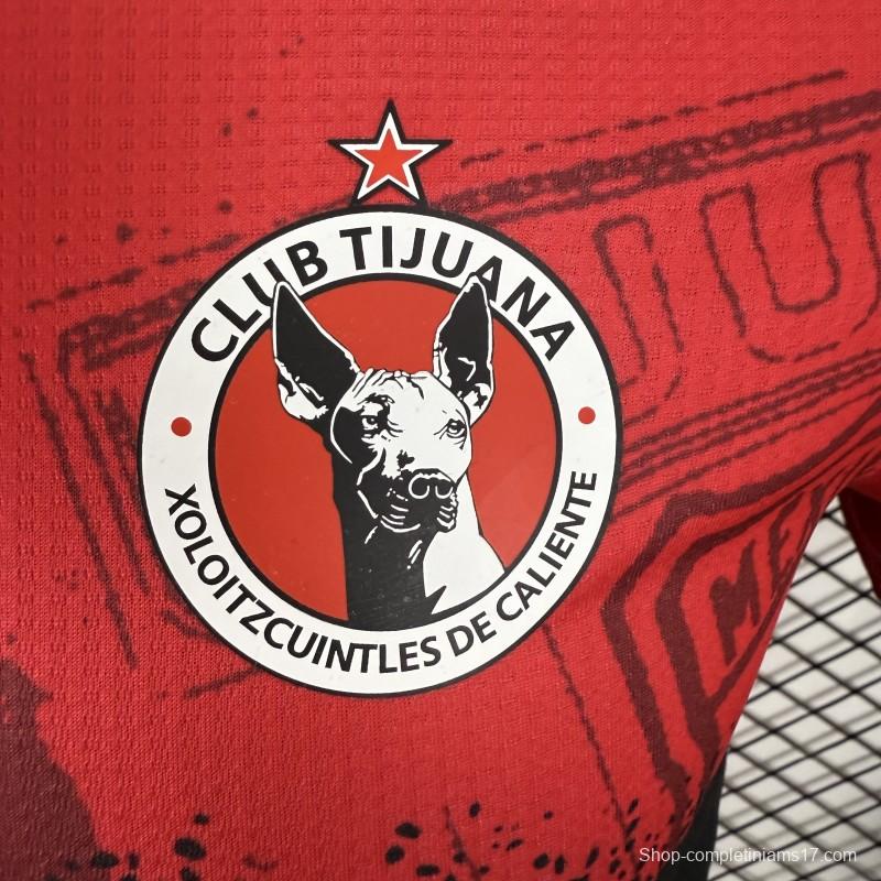 Player Version 25/26 Club Tijuana Red & Black home Jersey