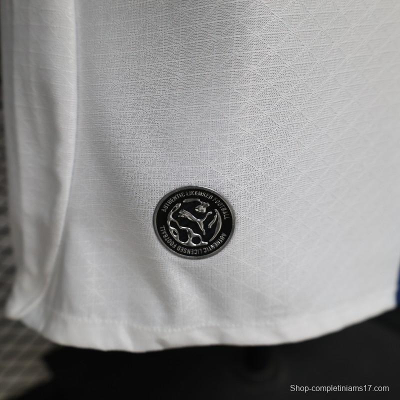 Player Version 26/27 Manchester City White with Blue Stripe Away Jersey