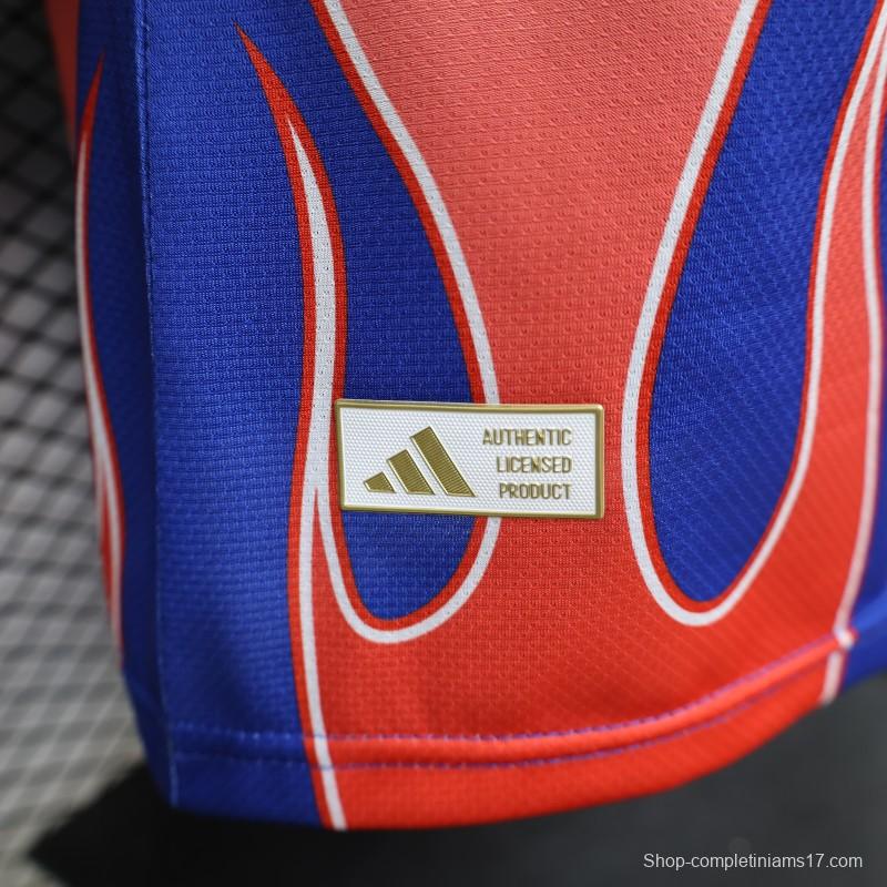 Player Version 2026 Japan Blue with Red Flame Graphic Home Special Edition Jersey