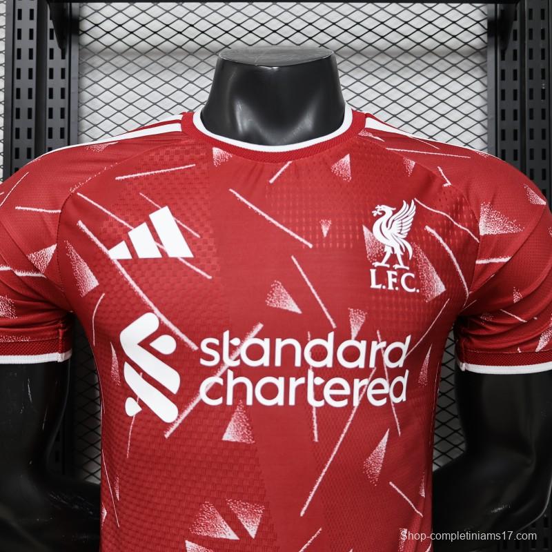 Player Version 26/27 Liverpool Red with Geometric Shatter Pattern Home Special Edition Jersey