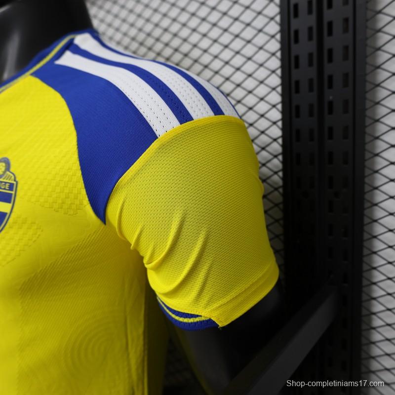Player Version 2026 Sweden Yellow with Blue Panel Home Jersey