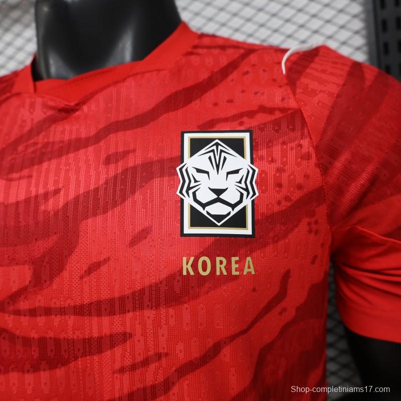 Player Version 2026 South Korea  Red  Home Jersey
