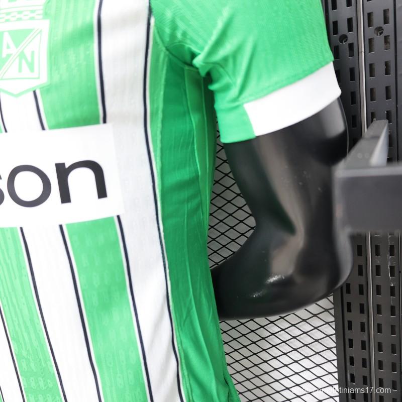 Player Version 26/27 Atlético Nacional Green & White with Vertical Stripe Home Jersey