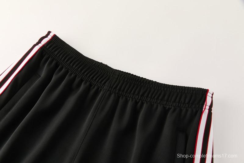 2026/27 Manchester United Black Grunge Splatter Paint Full Zipper Jacket Tracksuit + Long Pants