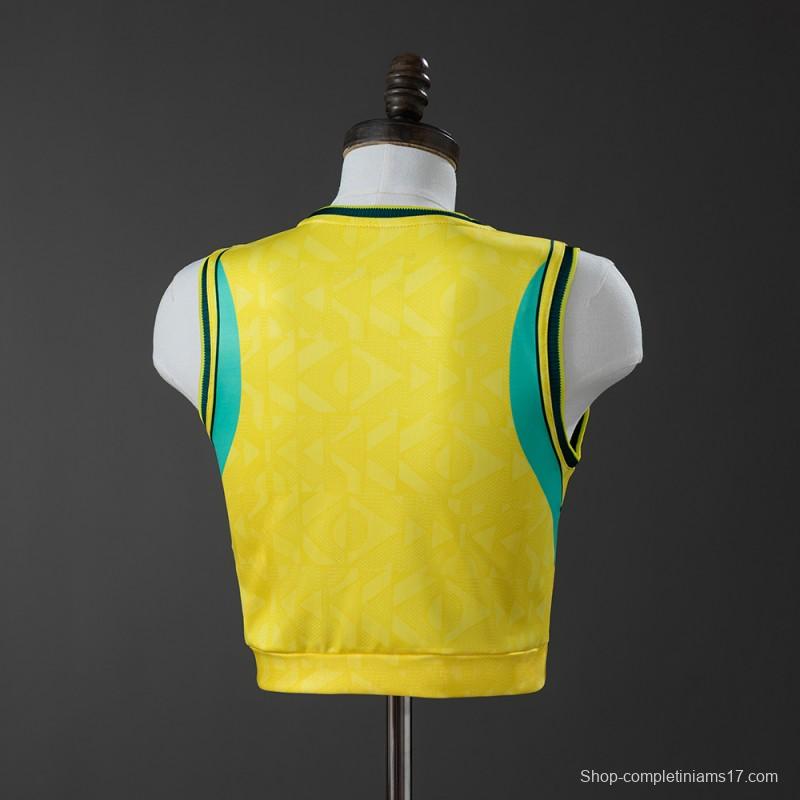 2026 Brazil Women's Crop Tank Top Home Jersey