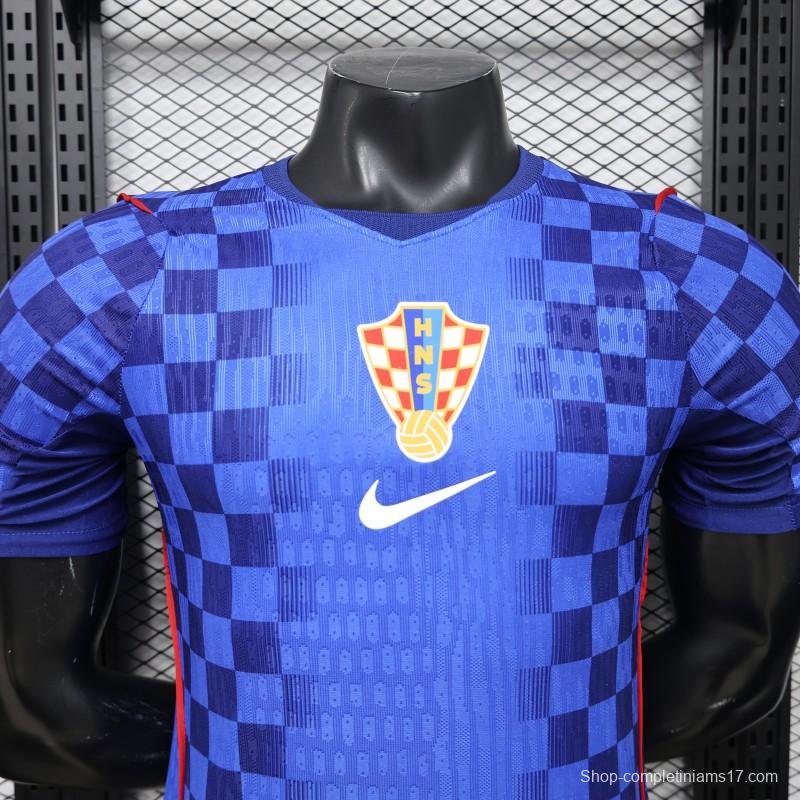Player Version 2026 Croatia Away Blue  Jersey