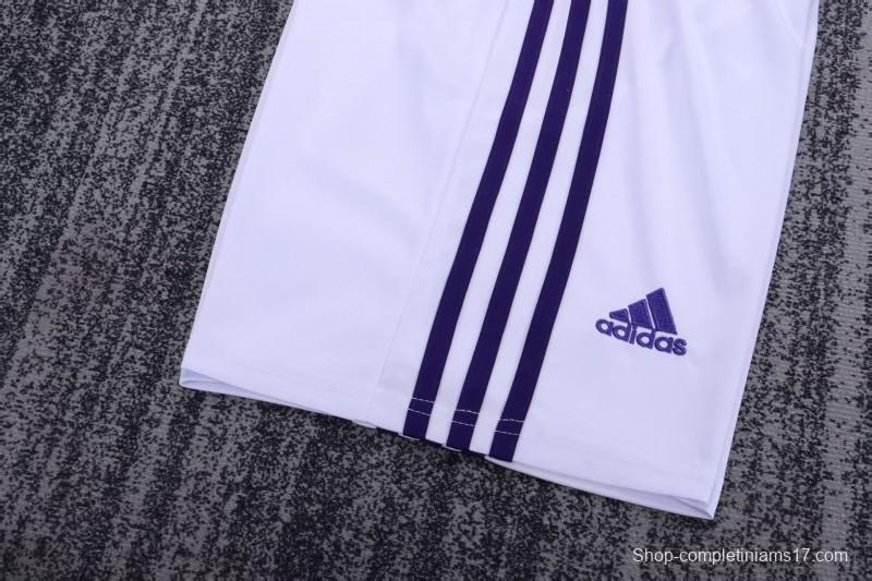 Retro 2007/08 Kids Real Madrid White & Purple Home Jersey