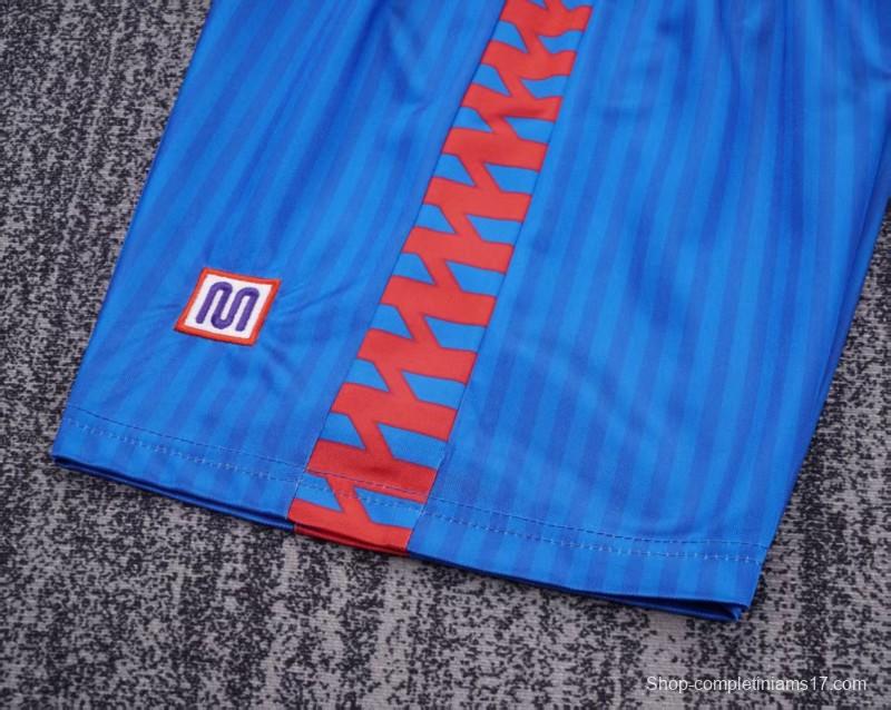 Retro 1989/92 Kids FC Barcelona Blue & Red Stripe Home Jersey