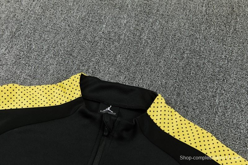 26/27 Brazil Black Full Zipper Jacket Tracksuit + Long Pants