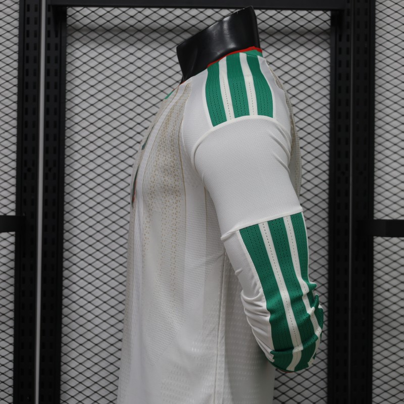 Player Version 2026 Algeria Away White Long Sleeve Jersey