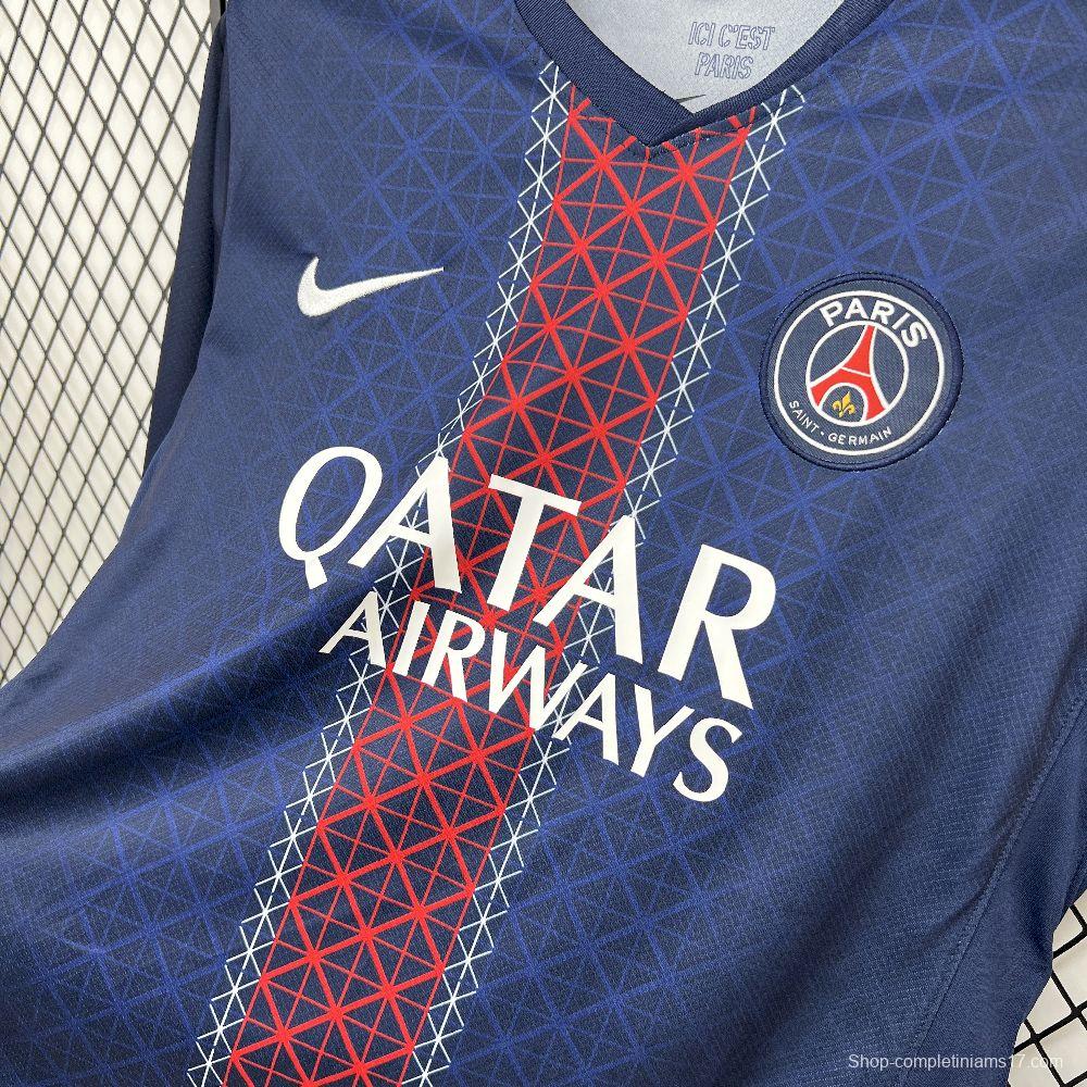 2025/26 Mens Paris Saint-Germain Home Long Sleeve Jersey