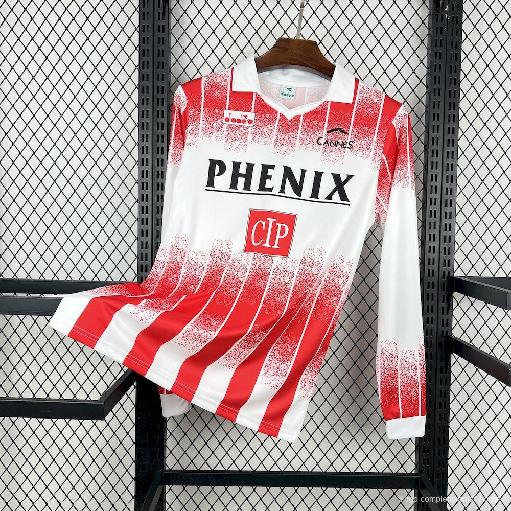 1991/92 Retro AS Cannes Home Long Sleeves Jersey