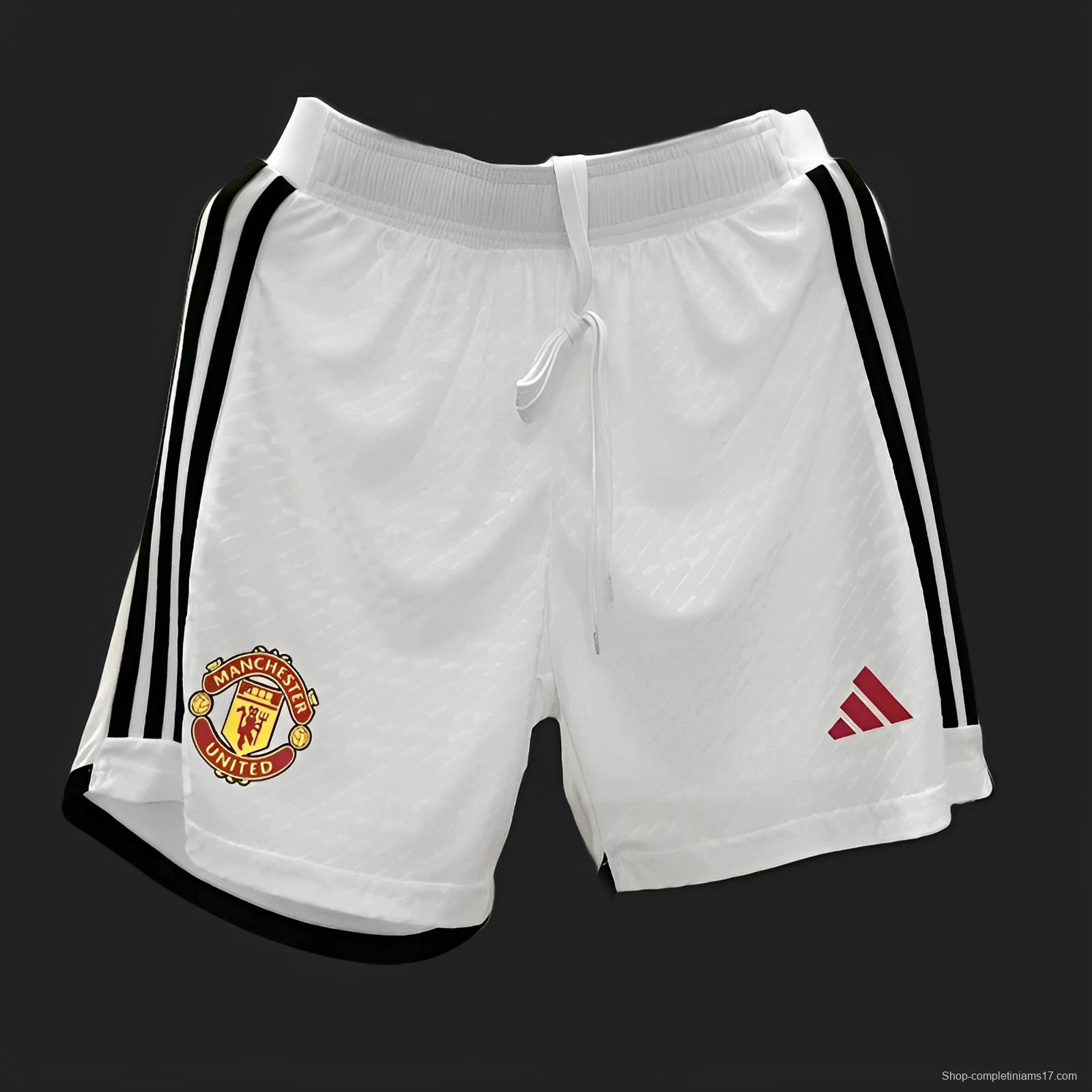 23/24 Manchester United Away White Shorts